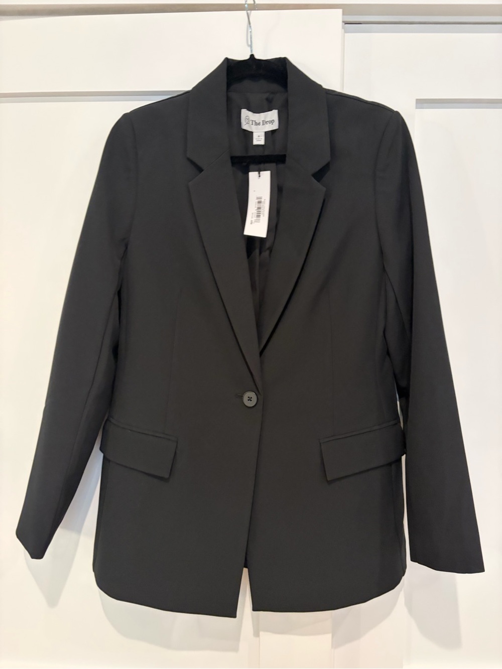 The Drop Women's Black Single-Button Blazer